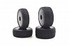 CARISMA GT24R MINI PINS RALLY WHEEL/TYRE SET MOUNTED