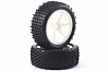 Fastrax 1/10th Mounted Buggy Tyres Lp 'Stub' Front (Spoked)