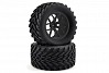 FASTRAX 1/10 MEGA-V TRUCK TYRE MOUNTED ON 12-SPOKE (12mm HEX)