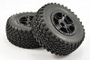 FASTRAX 1:10 SC ZIGZAG MOUNTED 5-SPOKE BLACK (SLASH FR) (PR)