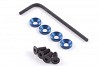 Fastrax M3 Engine Mounts w/F.H.Screws Blue