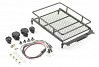 FASTRAX BLACK ALUMINIUM LUGGAGE RACK w/LED LAMPS L130MM X W110MM