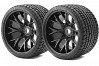 SWEEP ROAD CRUSHER BELTED TYRE BLACK 17MM WHEELS 1/2