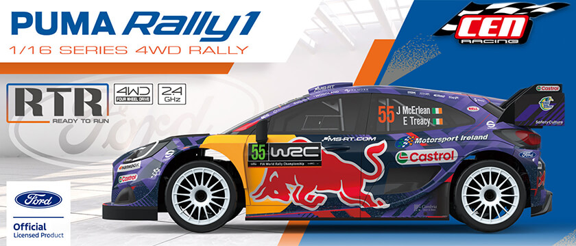 NEW! CEN RACING 2025 M-SPORT FORD PUMA RALLY1 1/16 RTR