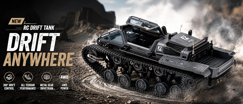 NEW FROM E-ZEE RC - 1/16 RIPSAW HIGH SPEED DRIFT TANKS