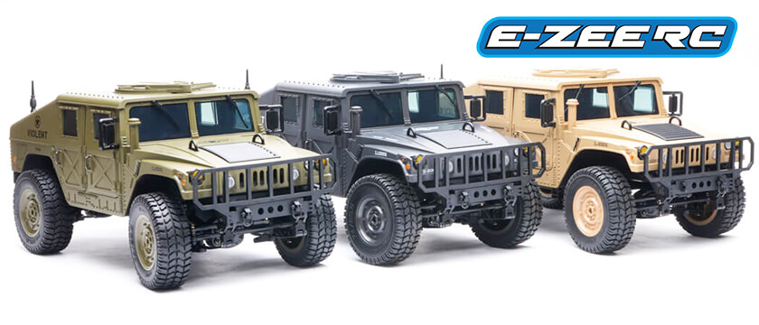 NEW FROM E-ZEE RC - THE 1/16 4WD HUMMER MILITARY TRUCK