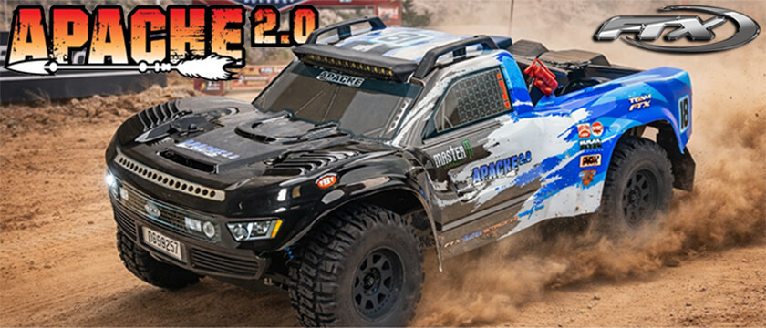 NEW! FTX APACHE 2.0 1/10 BRUSHLESS TROPHY TRUCK RTR