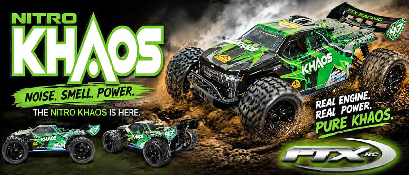 FTX KHAOS 1/10 NITRO 4WD TRUGGY RTR WITH .21 ENGINE